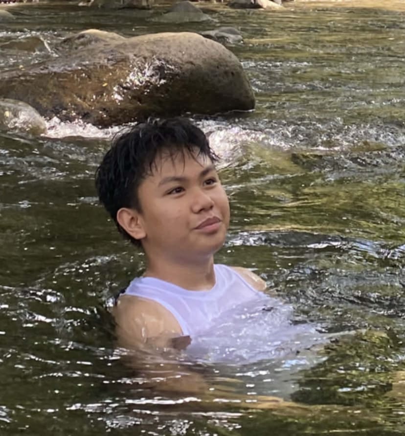 Vincent Avenido chilling in the river